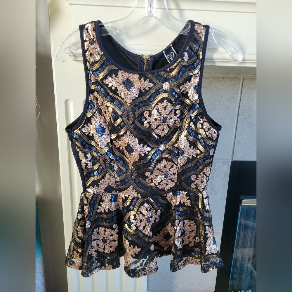 Black Sequin Top